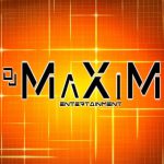 A vendor logo for DJ Maxim, a wedding and event DJ.