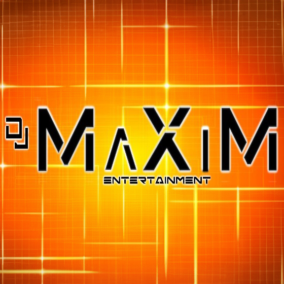 A vendor logo for DJ Maxim, a wedding and event DJ.