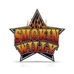 A logo for Smokin Willy BBQ, an event vendor specializing in barbecue.