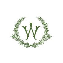 A logo for an event vendor featuring a green laurel wreath and the letter "w".