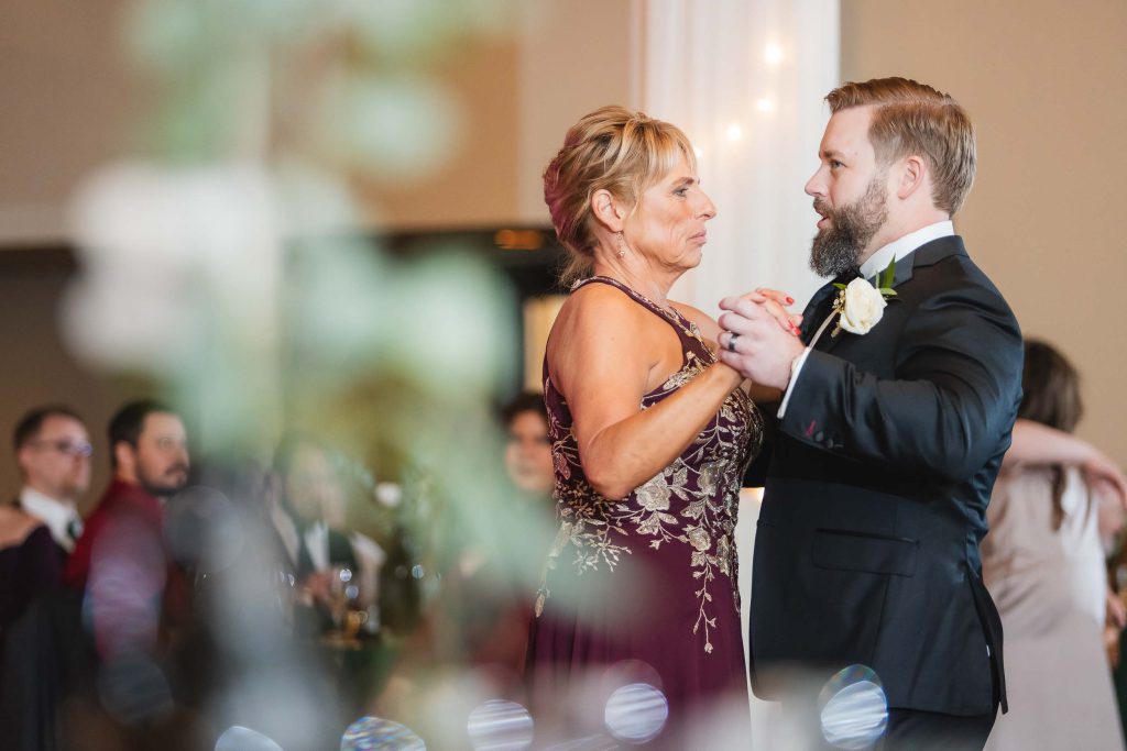 A couple showcasing their elegant moves on the dance floor during their Savage Mill wedding reception.